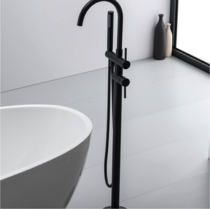 Floor-Mount Bathtub Faucet with Handheld