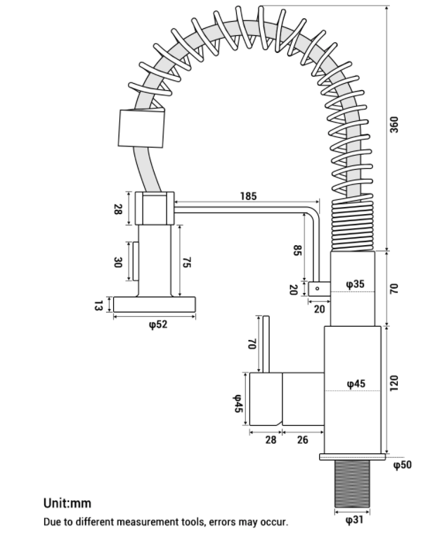 Kitchen Faucet Hot/Cold with Sprayer