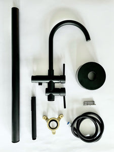 Floor-Mount Bathtub Faucet with Handheld