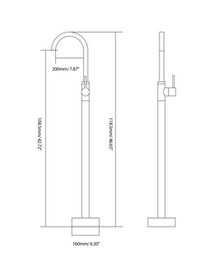 Floor-Mount Bathtub Faucet