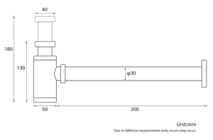 Basin Bottle Wash pipe