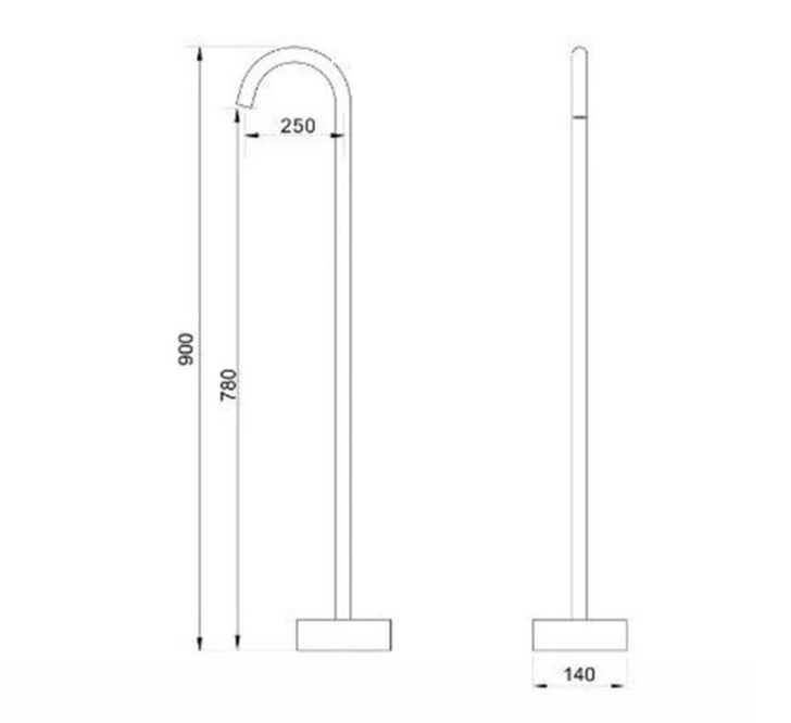 Floor-Mount Bathtub Faucet with Seperate Mixer