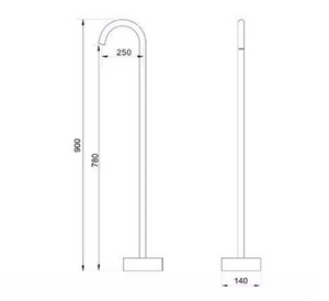 Floor-Mount Bathtub Faucet with Seperate Mixer